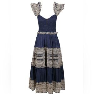 Sea Marley pleated sleeveless midi dress NWT